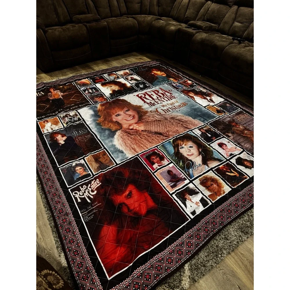 Reba McEntire Queen Comforter Quilt Album Covers‎ 89x97 Blanket Thin Coverlet